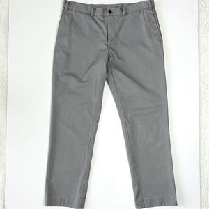Indochino Mens Gray Flat Front  100%Cotton Dress Pants Size 34